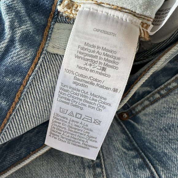 Madewell Petite '90s Straight Jean Womens 26P Blue Mercer Wash READ High Rise - Picture 8 of 16